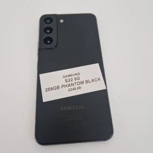 SAMSUNG S22 BLACK 256GB UNLOCKED WITH WARRANTY