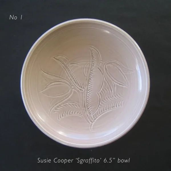 Susie Cooper Sgraffito plates and bowl