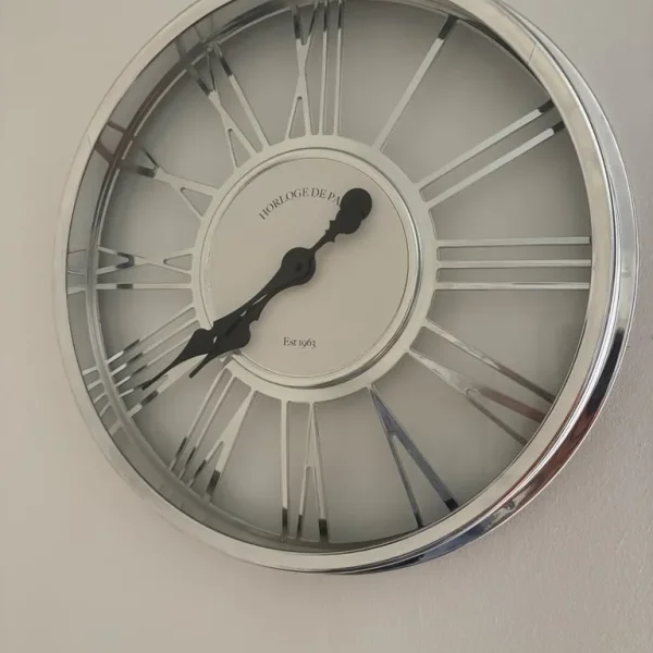 Chrome plated wall clock