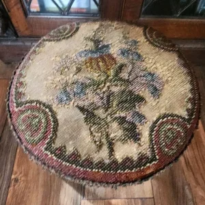 Antique Beaded Embroidery Gypsy Stool - Image 2