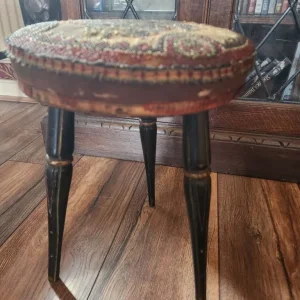 Antique Beaded Embroidery Gypsy Stool - Image 3