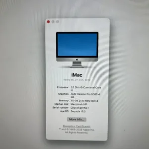 imac 2020 27 inch retina 40gb - Image 2