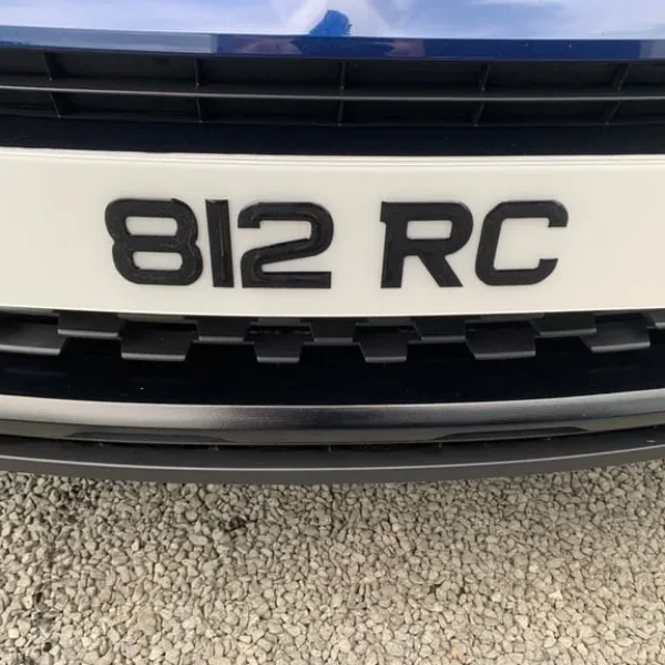 Number plate 812 RC