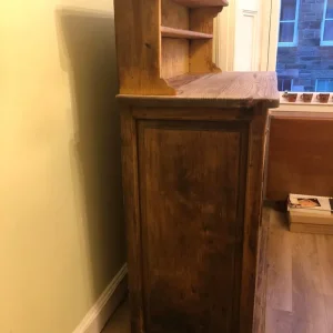 Wood cabinet shelf storage unit - Image 4