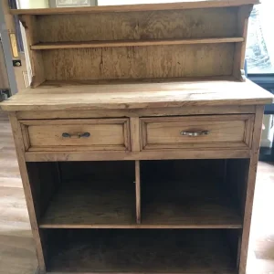 Wood cabinet shelf storage unit - Image 5
