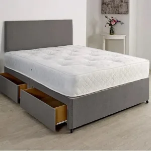 Small Double Divan Bed with Mattress – Ready to Use