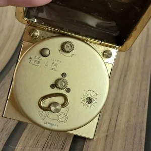 Vintage Brass Europa 2 Jewels Travel Folding Alarm Clock – Germany - Image 8
