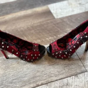 Abbey Dawn By Avril Lavigne Peep Toe Studded Shoes Size UK4 - Image 2