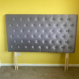 Velvet king size grey headboard - Image 2