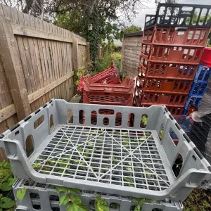 Grey storage basket