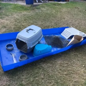 Guinea Pig carrier, indoor caged run and accessories
