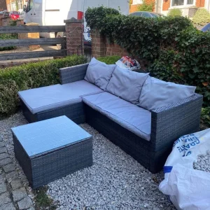 L shape garden sofa