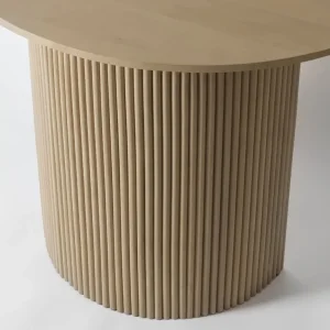 Vaunt Design Baldr Console Table – Semi Circle with Ribbed Wood Details - Image 4