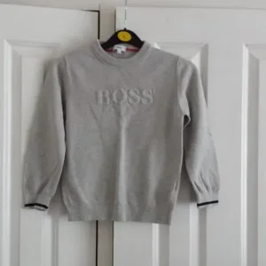 Boys Hugo Boss Grey Jumper (Size 8 / 126)