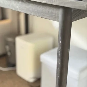 Pavia compact desk, natural rattan, black wood effect by Made - Image 7