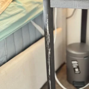 Pavia compact desk, natural rattan, black wood effect by Made - Image 8