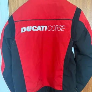 Ducati Corse Motorcycle Jacket - Red White Black - Size Large - Image 2