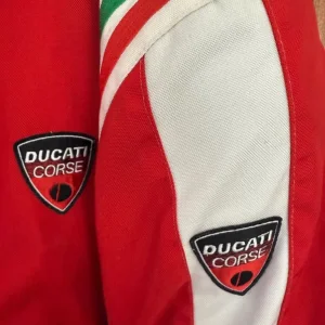 Ducati Corse Motorcycle Jacket - Red White Black - Size Large - Image 4