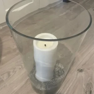 Tall Vase with Pillar Candle - Image 2