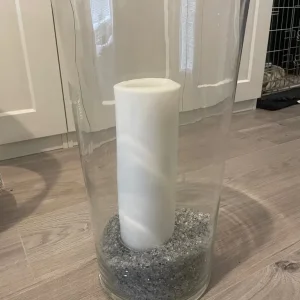 Tall Vase with Pillar Candle