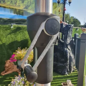 Patio umbrella with marble base - Image 5