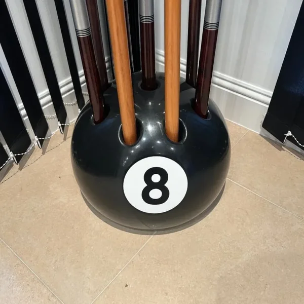8-Ball Snooker Cue Holder & Cues Set