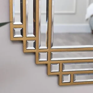 Golden Frame Square Mirror - Image 2