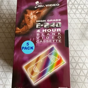 Mr Video 5 Hour VHS Tapes x 5