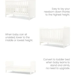 Mamas & Papas White Coastline Cot / Junior Bed - Image 2