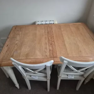 Oak Table and Three Chairs - Image 3
