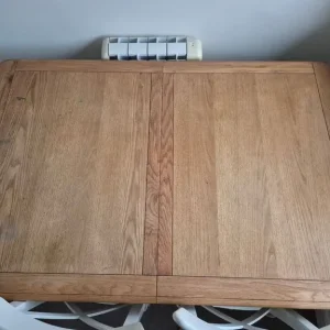 Oak Table and Three Chairs