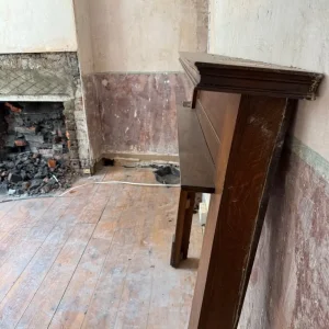 Tall Early 20th Century Original Oak Fireplace Surround - Image 5