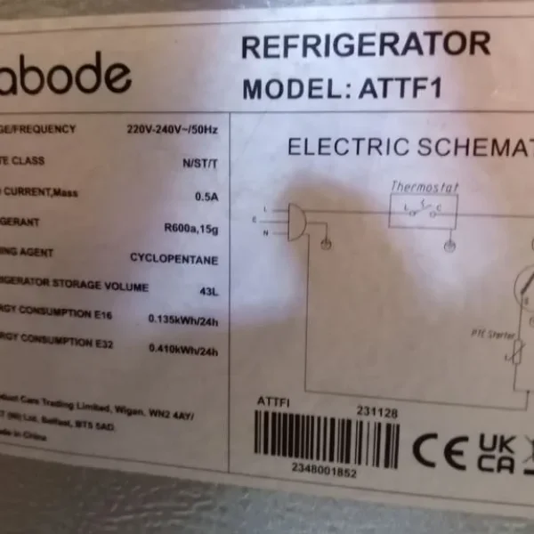 Table top fridge