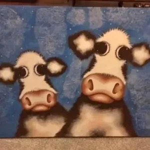 Caroline Shotton Canvas Print “Moo you looking at?” Limited edition