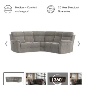 2 years old Moreno corner power sofa - Image 4