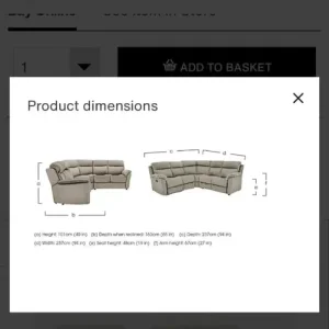 2 years old Moreno corner power sofa - Image 5