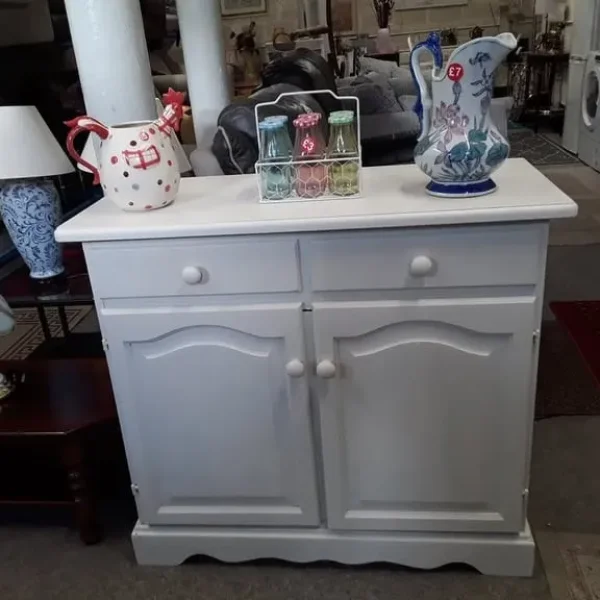 Cream satin pine sideboard