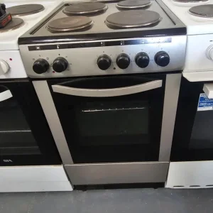 Silver and Black Montpelier Hotplate Electric Cooker 50cm