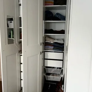 White PAX corner wardrobe - Image 7