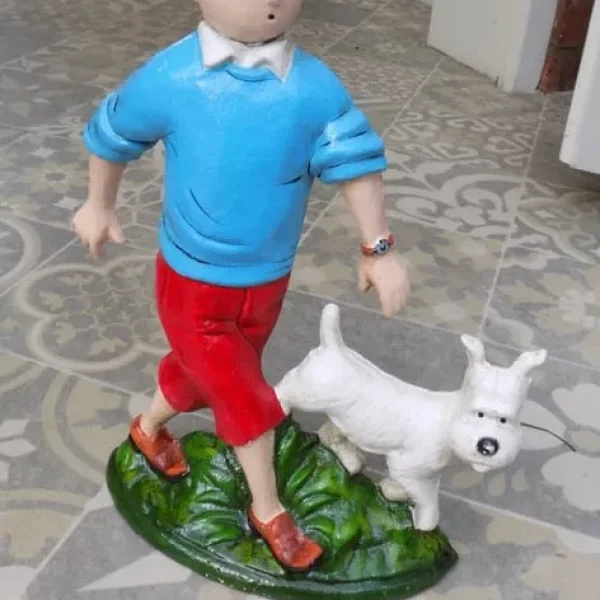 Tintin and Snowy cast iron doorstop