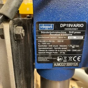 Scheppach DP19VARIO Bench Pillar Drill - Image 5