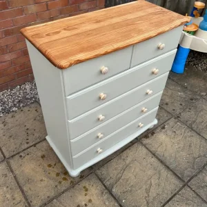 Refurbished pine chest of drawers - Image 2