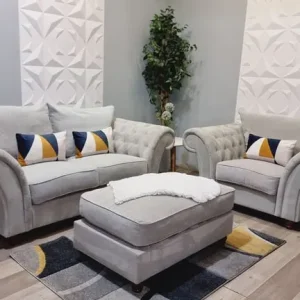 Sofology light grey sofa set 3 piece - Image 2