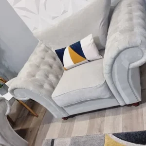Sofology light grey sofa set 3 piece - Image 4