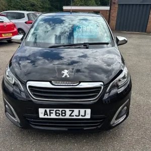 PEUGEOT 108 1.0L Manual Petrol 2018 Black - Image 2
