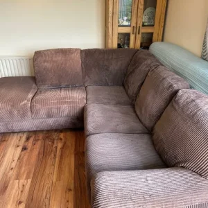 Corner sofa set – 3-seater and 2-seater in corduroy