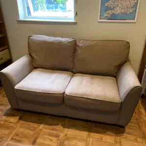 Light brown linen style sofa bed