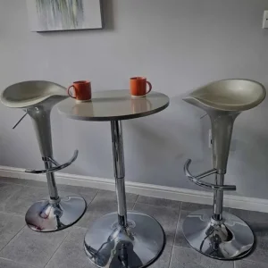 Use bar table with matching stool