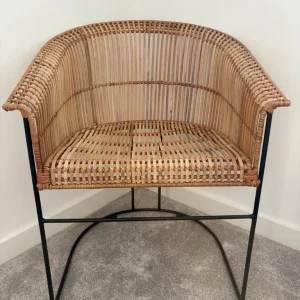 Cox & Cox Rattan Chair - Image 4