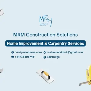 Handyman with carpentry, tiling, and kitchen fitting